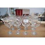 Assortment of wine & champagne glasses, each approx 16cm H