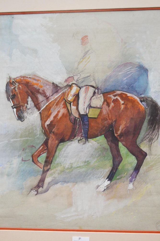 Mahony, Frank Prout (1862 - 1916) An important framed watercolour & pastel of a mounted trooper of - Bild 3 aus 6