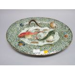 Passily Majolica fish & eel platter, approx 45cm x 32cm