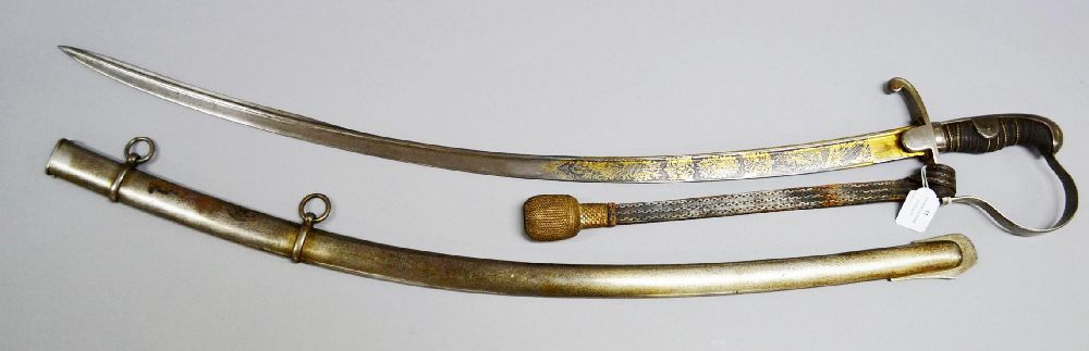A choice antique Imperial German cavalry officers sword with scabbard by I.M. Esser of Cologne. ( - Bild 2 aus 9