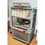 Jukebox, AMI 200 with multi-horn high fidelity in aqua coloured case