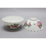 A pair of Chinese famille rose bowls, 20th c, Young Zheng mark, approx 17cm dia