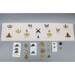 A fine group of Australian military badges. Approximately 27 items