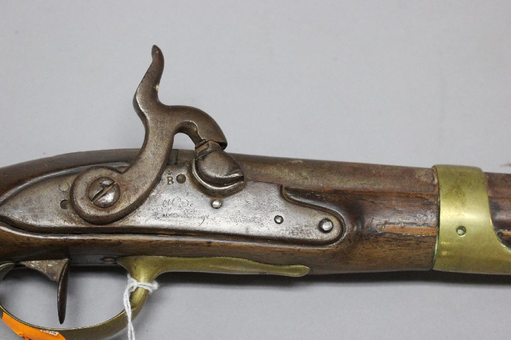 Antique mid 19th century French percussion pistol, Officially converted from flintlock, approx - Bild 3 aus 4