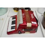 Small French accordion "Mundia", approx 25cm x 20cm