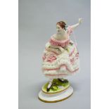 Dresden porcelain lacework figure of a young girl
