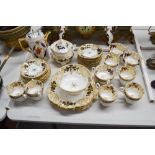 Antique English porcelain part dinner service