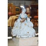 Naples porcelain lace work figure of a female, approx 22cm H