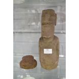 "Moai" Easter Island stone statue, approx 34cm H