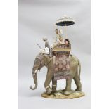 Lladro "Road to Mandalay" Elephant figure group. Sculptor: Vincente Martinez, 1982 - 1988 - Retired,