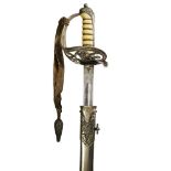 A superb antique presentation sword of the Scottish rifle by Thurkle of London, based on the pattern