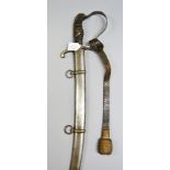 A choice antique Imperial German cavalry officers sword with scabbard by I.M. Esser of Cologne. (