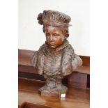Marcel Debut (French 1865 - 1933), large fine antique well cast French bronze bust, of Franicois II,