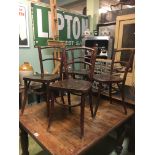 Five 1940's Bentwood chairs.