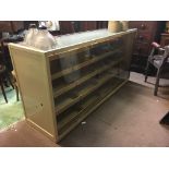 1930's mahogany haberdashery display counter with drawer. (90 cm H x 184 cm L x 82 cm W)