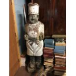 Larged carved wooden figure of a CHEF.