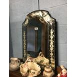 Venetian glass mirror.