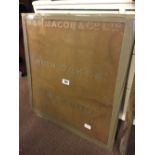 Original W & R JACOB biscuit cabinet display glass.