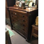 Good quality Victorian mahogany scotch chest with six graduating long drawers. { 127cm H X 127cm W X