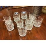 Miscellaneous lot of cut glass tumblers.