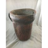 19th. C. Leather Naval fire bucket.