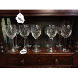 Set of twelve TYRONE crystal wine glasses.