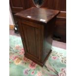 Edwardian walnut bedside locker.