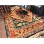 Decorative carpet square. (297 cm L x 204 cm W).