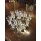 Miscellaneous lot of cut crystal glasses.