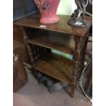 Early 20th C. oak side table.