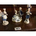 Three 19th C. ceramic figure of ladies.