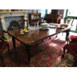 Victorian mahogany dining room table. (240 cm L x 118 cm W).