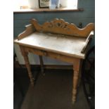 Victorian stripped pine washstand.