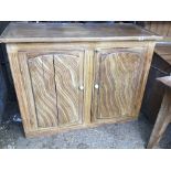 19th. C. Teller's desk with two panelled doors.