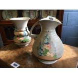 1930's decorative jug and vase.