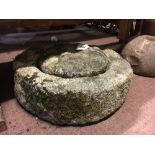 17th. C. granite pot quern stone.