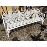 Cast iron four seater garden bench.