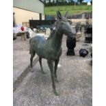 Large bronze model of a standing horse.