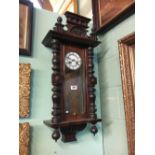 Victorian mahogany spring driven clock.