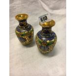 Pair of Cloisonné vases.