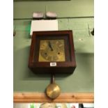 Early 20th. C. mahogany clock with brass dial.