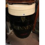 Barrel with GUINNESS logo.