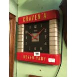 Art Deco CRAVEN A advertising clock.