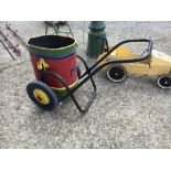 1960's Dustman's bin on trolley.