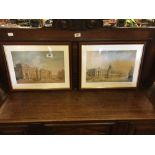 Pair of coloured prints " The Customs House Dublin and Trinity College Dublin.