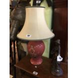 Decorative ceramic table lamp.