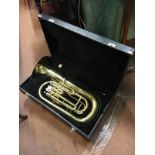 Brass tuba.