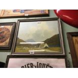 Framed Paul Henry print.