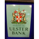 ULSTER BANK Est. 1836 enamel sign.