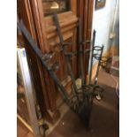 Wrought iron wall bottle rack